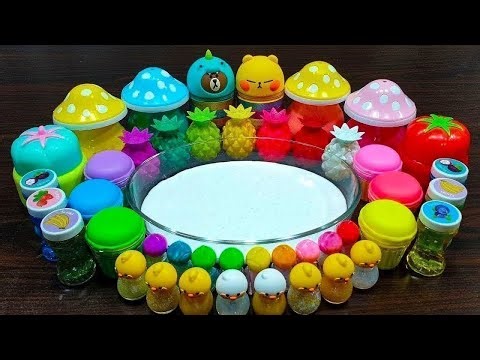 Mixing random things into glossy slime ! Satisfying slime videos ! Alex slime !!!