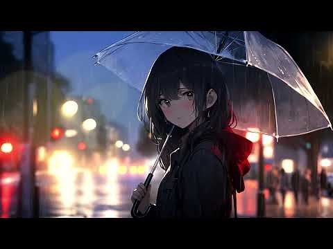 Fille japonaise sous la pluie fond d'écran animé pour PC en 4k @Favorisxp.