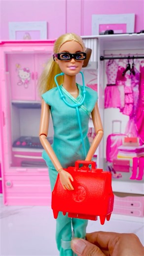 Satisfying Unboxing Barbie Doll & Doctor Set Toys, ASMR Video #shorts