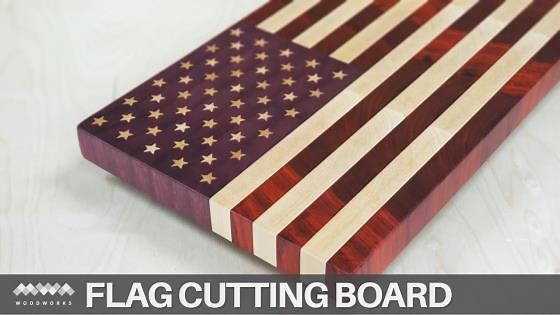 I built a stunning US flag cutting board 🇺🇸