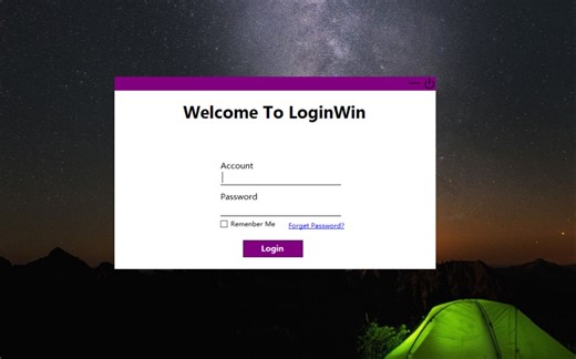 C# Winform 现代化简约登录界面设计