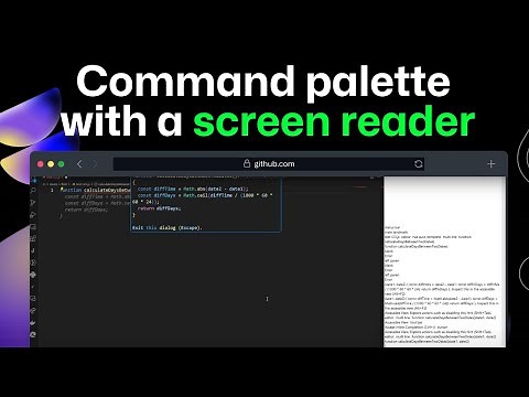 Using GitHub Copilot in the command palette with a screen reader | Tutorial | Accessible coding