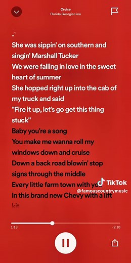 Florida Georgia Line Cruise - Lyrics and Song Details