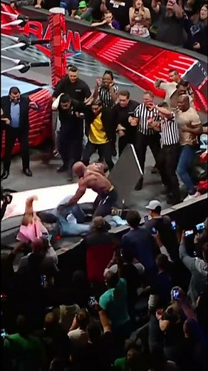THIS angle of Lashley putting Lesnar through the table 🔥 #Short