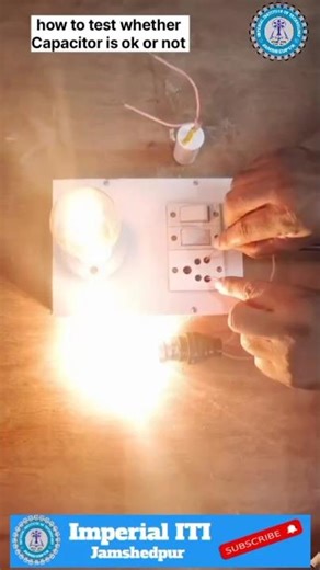 How to test a Capacitor? || Capacitor Testing || #iti #practical #capacitor #electrician #shorts