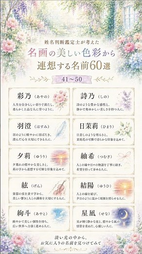 【姓名判断鑑定士が考えた】名画の美しい色彩から連想する名前60選 #姓名判断 #名付け #赤ちゃんの名前 #珍しい名前