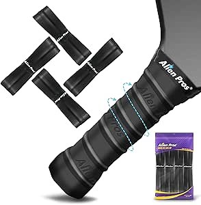 ALIEN PROS Pickleball Overgrip (4-Pack) with Ridges for Better Grip Control - Precut and Dry Feel Pickleball Grip Tape - Non-Slip Pickleball Paddle Grip Tape for High Performance
