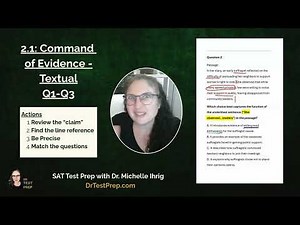 SAT Reading - RW.2.1.a: Command of Evidence: Textual – Q1–Q3 – with Dr. TestPrep