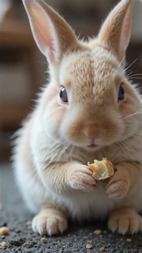 Tiny Bunny Eating & Making Cute Noises 🥹🐰