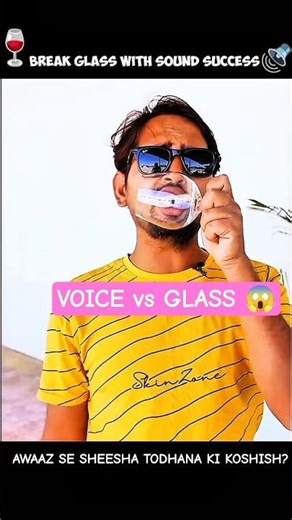 BREAKING A GLASS WITH SOUND SUCCESS #shorts #ytshorts