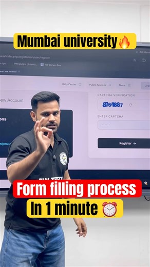Mumbai University form filing in just 60 secs 🔥| step by step 🚨 #MumbaiUniv #FormFilling