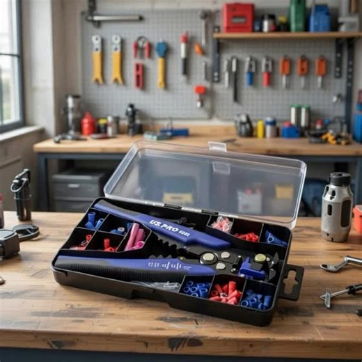 US PRO AUTO WIRE STRIPPER MULTI-TOOL Insulated, self adjusting wire stripper with crimping and wire cutting features. Wire stripping range: 24 - 10 AWG (0.2 - 6.0 mm2) Stripping length and strength can be easily adjusted Insulated terminal crimper range: 22 - 10 AWG (0.5 - 6.0 mm2) Non-Insulated terminal crimper ranges: First: 12 - 10 AWG (4 - 6mm2) Second: 16 - 14 AWG (1.5 - 2.5mm2) Third: 22 - 18 AWG (0.5 - 1.0mm2) Wire cutting for copper only contact your US PRO tool stockist to purchase #Too