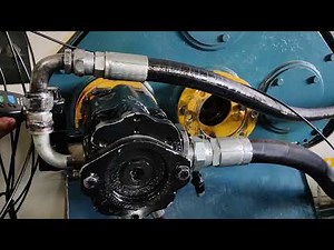 Teste bomba e motor extrator primário Case 9900. Conjuntos hidrostático, bomba e motor Parker.