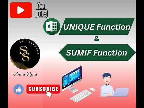 How to Use Unique and Sumif Function in Excel | Excel Tutorial