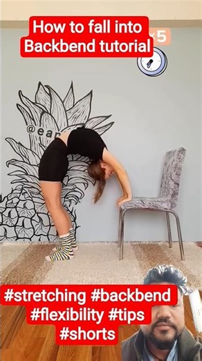 How to fall into Backbend tutorial#stretching #backbend #flexibility#tips#shorts #stretch #upperback
