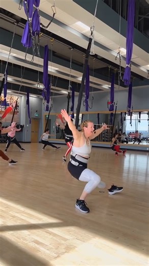 Get ready to improve your balance & stability during our Bungee Workout Group Fitness classes. Experience the feeling of gracefully flying in the air with this core-focused, toning, full body workout with a focus on choreography. Visit the #MOVATI App & schedule your Bungee Workout class today! . #MOVATIAthletic #dowhatmovesyou #groupfitness #bungee #workout #gymlife #gymgirl #gymcrush #gymtok #gymfyp #gymlife #health #wellness #reels | Movati Athletic
