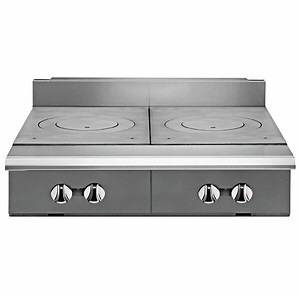 Vulcan V2FT36-NAT V Series Natural Gas 36" Modular Heavy-Duty Range with 2 French Plates - 50,000 BTU