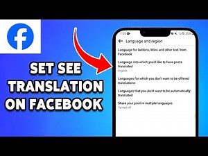 How To Set See Translation On Facebook App 2024 | Enable Translation For Posts And Comments