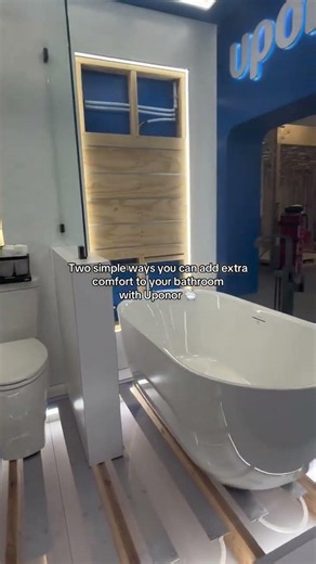Looking to add comfort to your bathroom? Uponor radiant heating is the way to go! #shorts #uponor