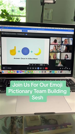 Our latest team building activity was a smash success 🎉 We played emoji pictionary and then asked the team to match favorite things to the correct team member. Shout out to Readers Digest for the emoji pictionary! #TeamBuilding #RemoteAgency #WFH #Pictionary #TeamBuildingIdeas #TeamBuildingGames #VirtualWork #RemoteWork #MarketingAgency #BusinessOwner And, no, we didn’t come up with the emoji questions, shoutout to the @Reader’s Digest for their game! #TeamBuilding #MarketingAgency #RemoteWork 
