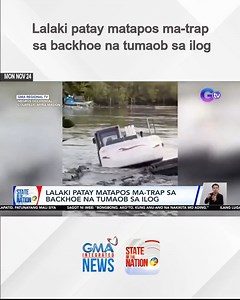 Patay ang isang lalaki matapos tumaob ang ino-operate niyang backhoe sa isang reclamation area sa Negros Occidental. | GMA News