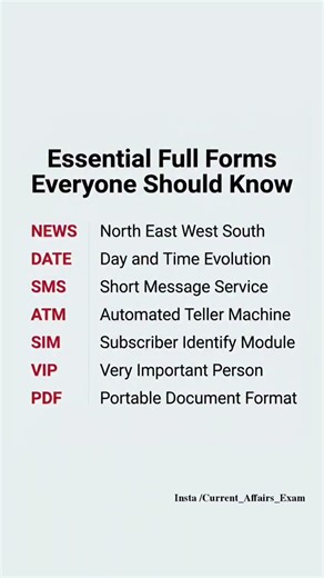 Essential full form you should know...