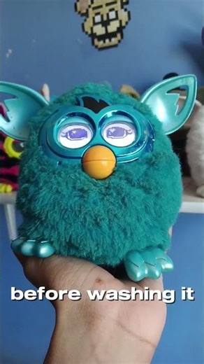 Furby clean ✨ #furby #furbyboom #beforeandafter #cleaning #hasbro