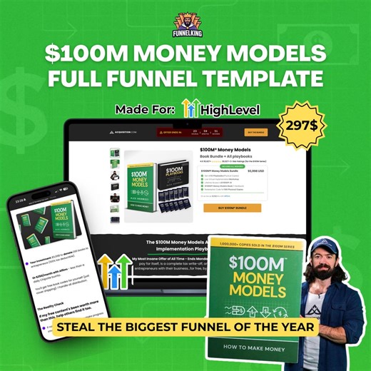 Gohighlevel Funnel Template Inspired by Alex Hormozi | 100M MONEY MODELS | Ready-to-launch | Fully Customizable Design - Etsy Australia