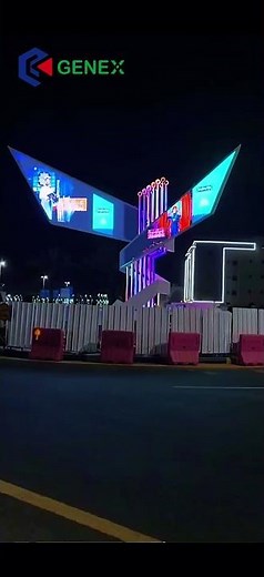 Genex Custom Shaped LED Display: Transform Spaces Into Visual Landmarks#leddisplay #ledscreen #genex