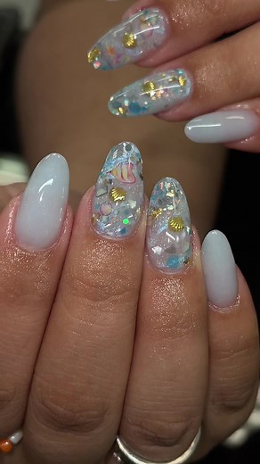 Aquarium nails#nail #nailtutorial #ReTokforNature #nailtiktok #PostitAffirmations #nailtech #nailtransformation #fypシ゚viral #naildesigns #trendynail #aquarium