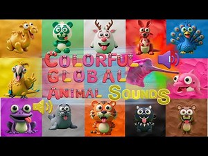 🌈 Colorful Animal Sounds Around the World! 🐾 | Zoo Sounds for Kids: Growl, Grr, Honk! 🎨🦓🦜