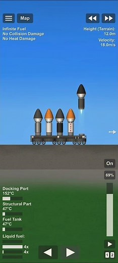rocket Missile Launch aise Hoti Hai ! 🚀 | Space Flight Simulator Gameplay #sfs #gaming #ytshort