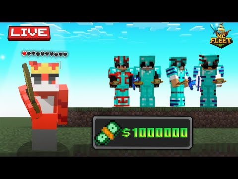 LIVE: Reaching 1 Million Money in McFleet Minecraft Server 💰 | Minecraft Economy Challenge Day 5