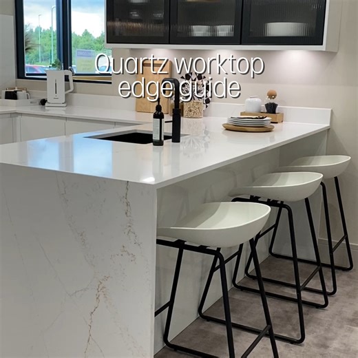 Find the perfect finish for your quartz worktop with four stylish edge profiles to choose from! hwdn.uk/DesigningBespokeWorktops ✨ Ogee: A classic double-curve design that adds a touch of traditional elegance. ✨ Shark Nose: A minimalist, tapered edge with a thin worktop illusion for a contemporary look. ✨ Double Pencil: Rounded on both sides for a softer, less angular appearance. ✨ Double Bevel: This style has a sleek, flat edge with a subtle bevel, ideal for a simple and modern look. Which prof