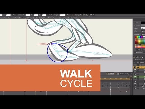 Character Animation of a Walk Cycle in Moho (Anime Studio)