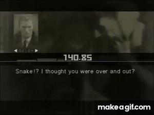 MGS3: Random/Fun Codec/Radio calls on Make a GIF