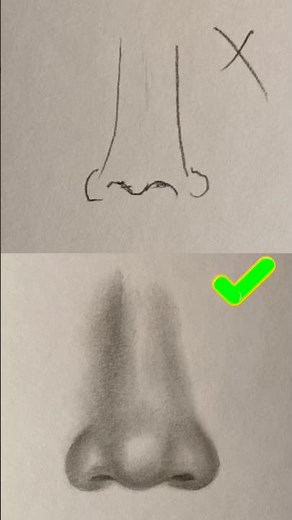 COMO DESENHAR NARIZ REALISTA FÁCIL ✍🏻 #art #tutorial #desenhorealista #arte #shorts #youtubeshorts