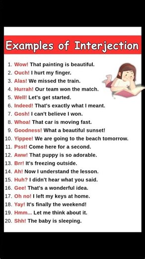20 Interjection Sentences | Learn English Grammar with Easy Examples