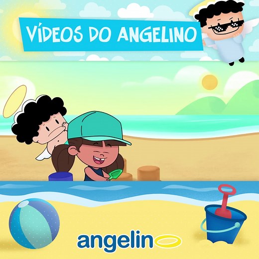 Verão chegou e com ele não podemos esquecer de passar o protetor solar! #angelinoanjo #angelinooficial #musica #animação #diversão #verão #cantinhodoangelino #protetorsolar #forkids | Angelino