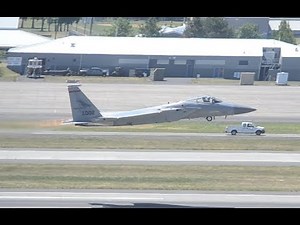 USAF McDonnell Douglas F-15C Eagle Afterburner Takeoff And Unrestricted Climb At PDX
