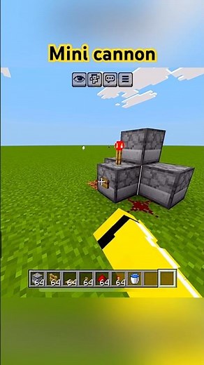 How To Build Mini Cannon In Minecraft#minecraft#gaming#tutorial#builds#shorts#shortfeed