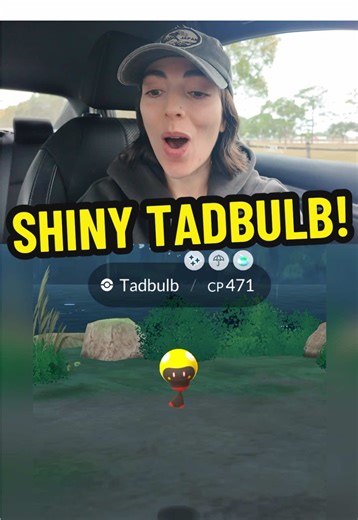 *NEW* shiny Tadbulb caught in the wild! I can’t believe it! have you gotten one yet? 👀 ✨✨✨ ✨ ✨ ✨ ✨ ✨ ✨ #pokemon #pokemongo #pokemongotiktok #pokemontiktok #shinypokemon