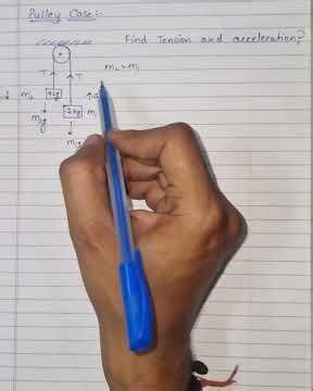 Pulley Problem | Find Tension and Acceleration (4kg & 2kg) | Class 11 Physics