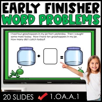 One Step Word Problems to 12 Math Centers 1st Grade No Prep Early Fast Finishers
