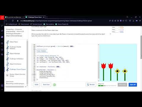 Challenge: Flower Grower {Khan academy}