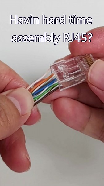 quick tip for assembly easy rj45 plug #rj45plug #rj45passthroughconnectors #rj45connector #rj45challenge #assemblyguide #rj45ethernet #manaufacture