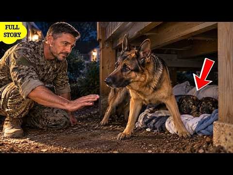 Navy SEAL Takes In a German Shepherd and Two Tiny Puppies – What Happens Next Changes His Quiet Life