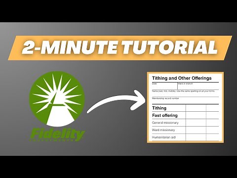 New Process! Fidelity Donations to LDS Church Made EASY