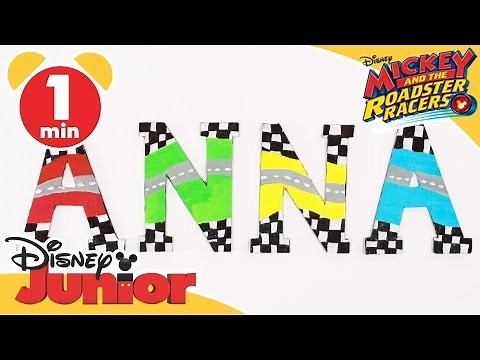Mickey and the Roadster Racers | Craft Tutorial: Name | ‪@disneykids‬
