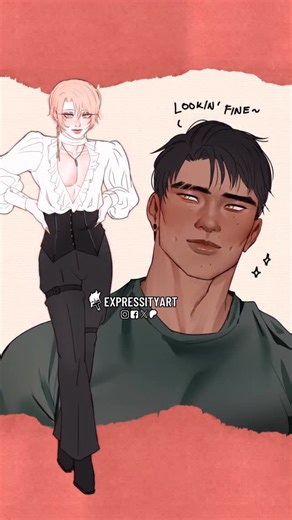 Expressity on Instagram: "Best Fit for Uhla? 👀🤔 you could tell which he prefers more. Alon doesn’t mind what he’s wearing though Not sure if you’re impression on Uhla might change before I draw their story, but at least have these snippets lol I have other art memes/comics I drafted but some of them got corrupted 💔 it’s been very frustrating to draw look so every support is very appreciated 🫂 (check out my ptre0n and/or other socials to help me save for a new lapt